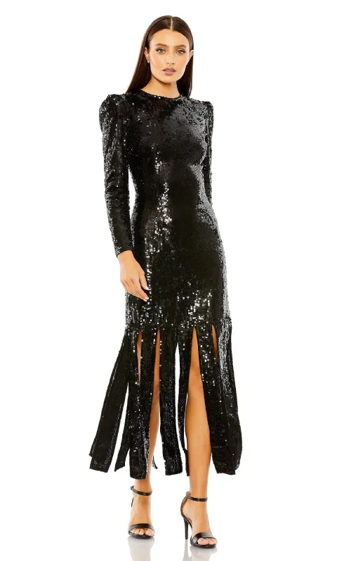 Midi Black Sequin Formal Dress: Mac Duggal 24008 sold by PromGirl