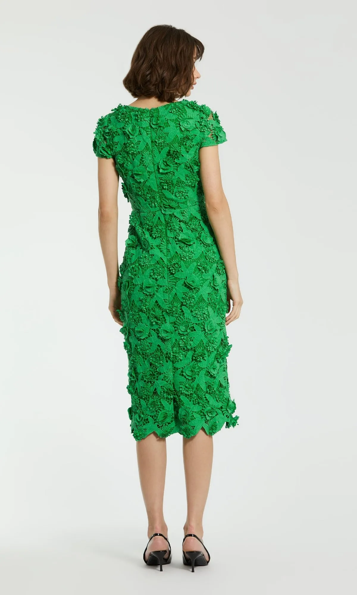 Midi Lace Cocktail Dress: Mac Duggal 81022 sold by PromGirl product image thumbnail 5