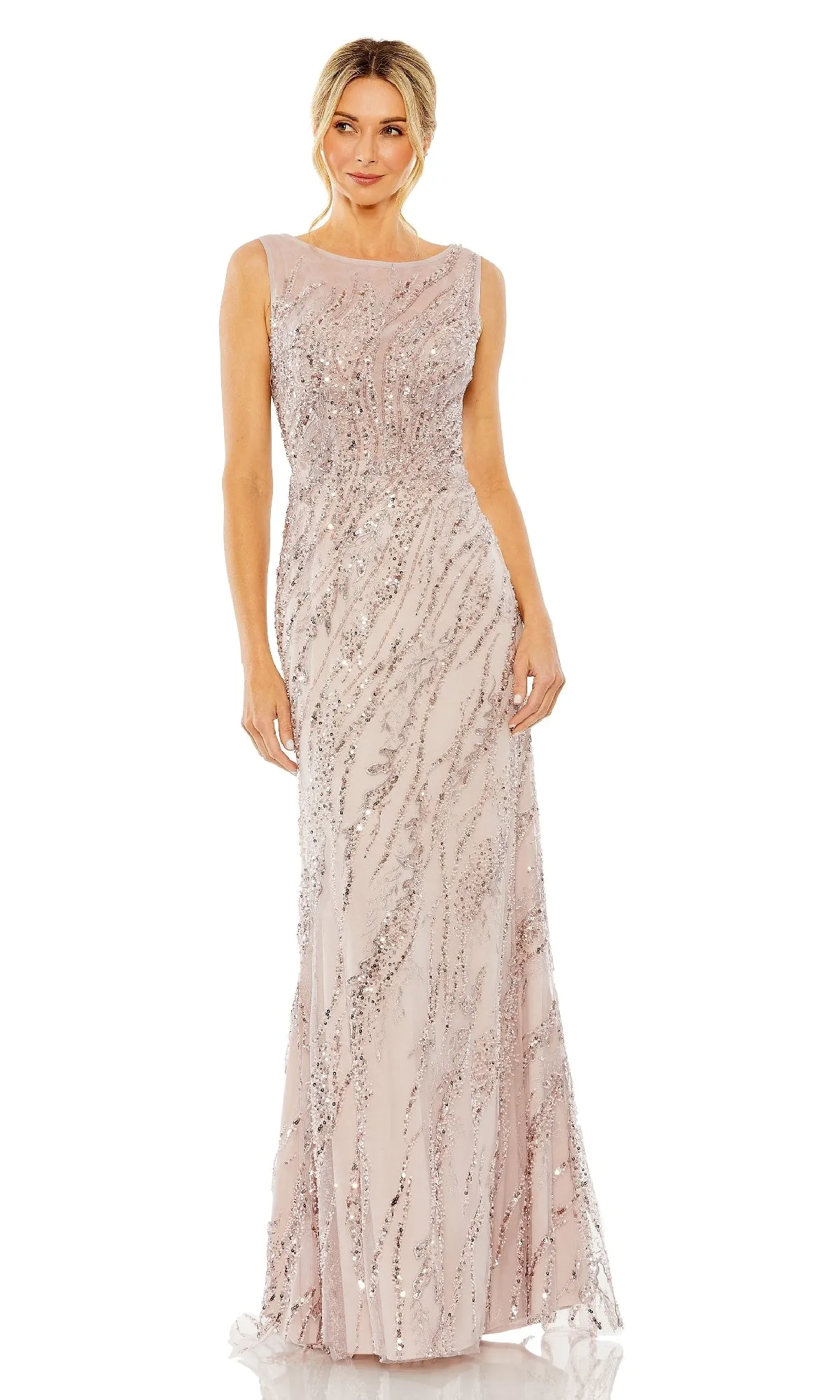 Long Lilac Sequin Formal Dress: Mac Duggal 20518 sold by PromGirl