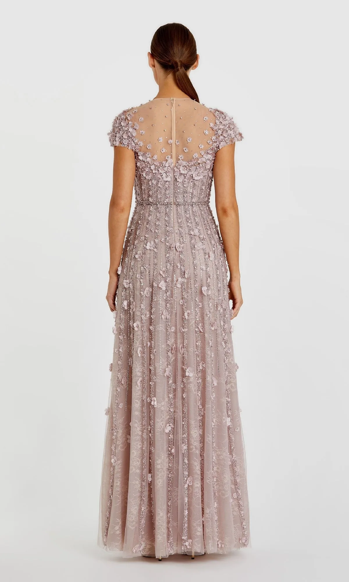 Long Beaded Lilac Formal Dress: Mac Duggal 11866 sold by PromGirl product image thumbnail 2