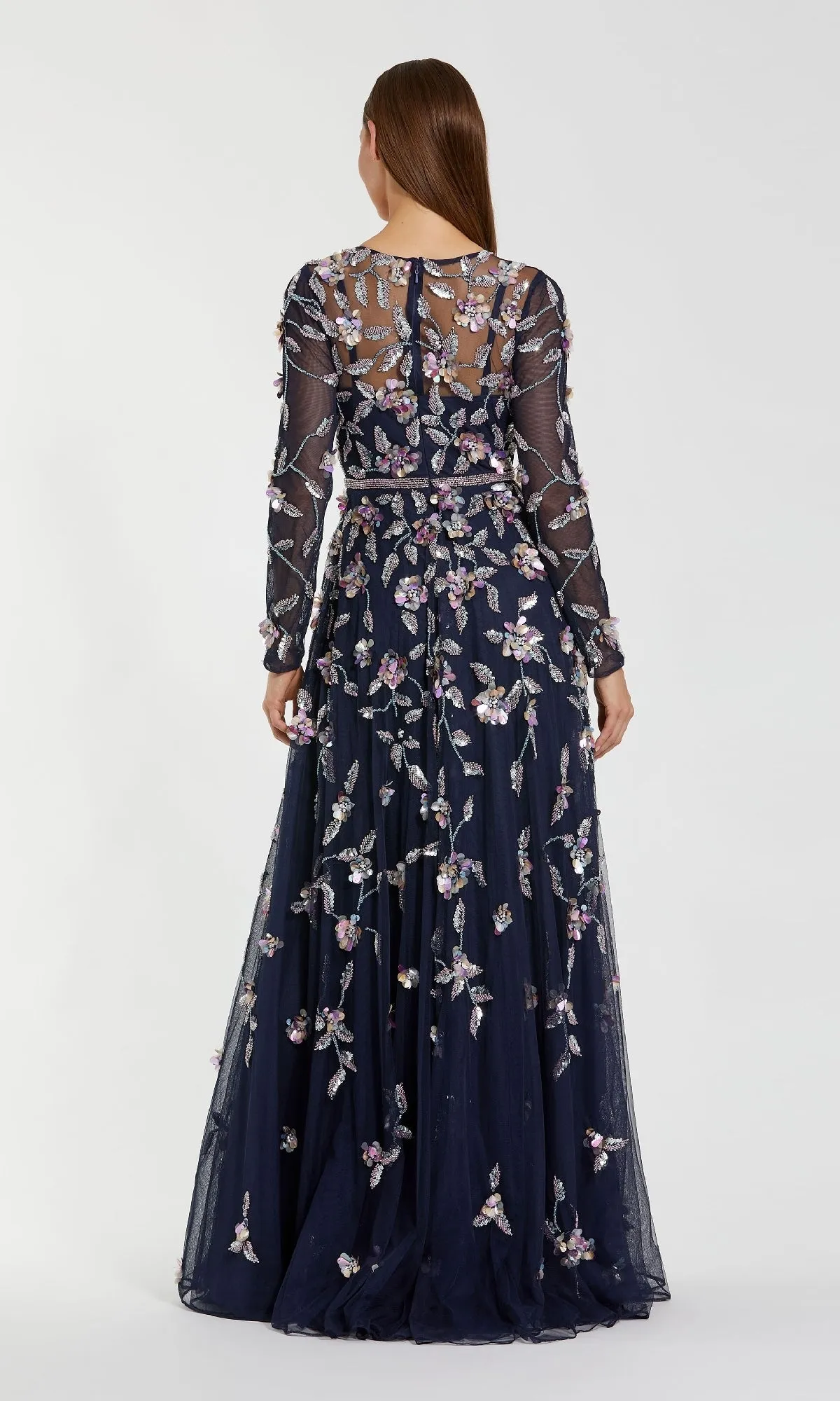 Long Sleeve Beaded Formal Gown: Mac Duggal 6183 sold by PromGirl product image thumbnail 2