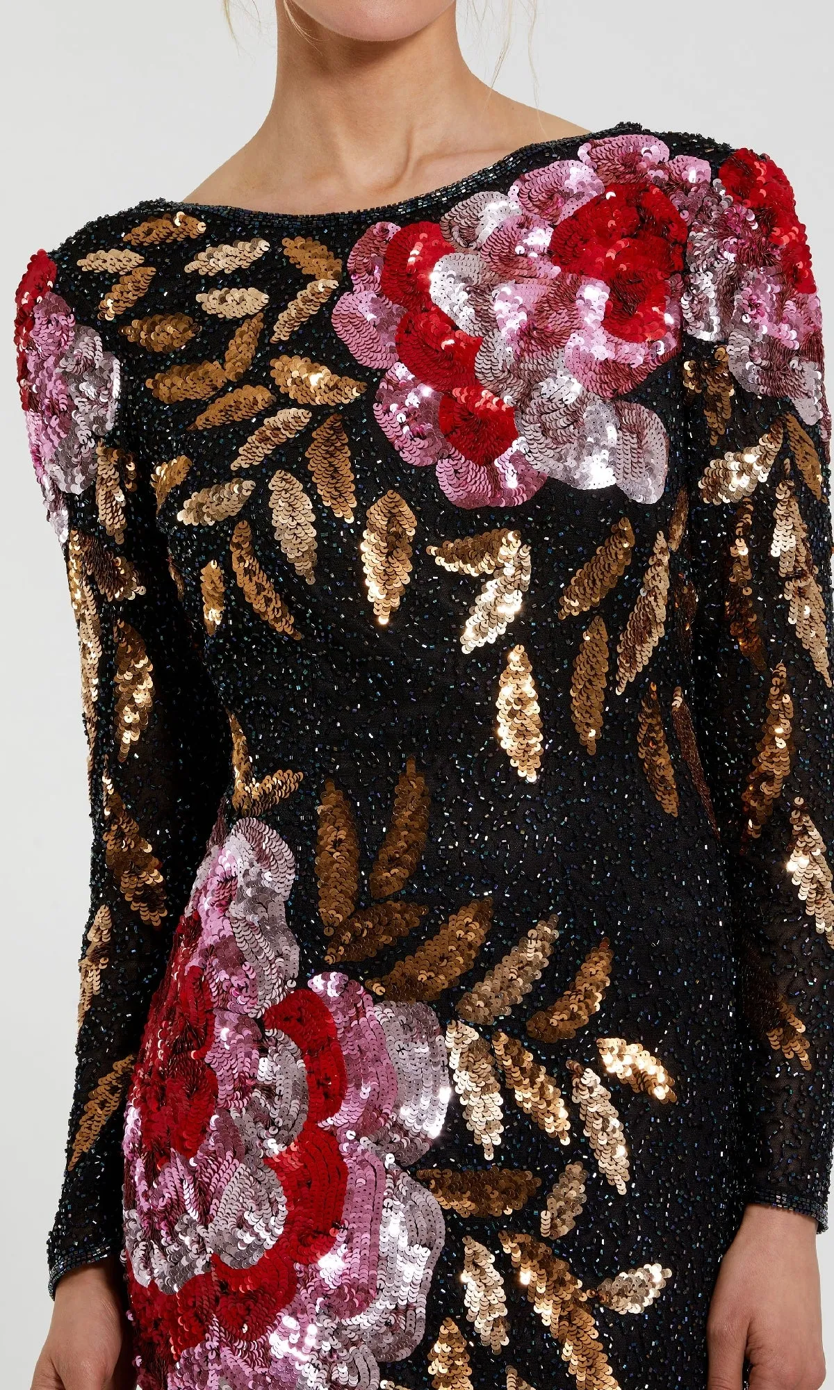 Long Sleeve Sequin Formal Gown: Mac Duggal 4566 sold by PromGirl product image thumbnail 3