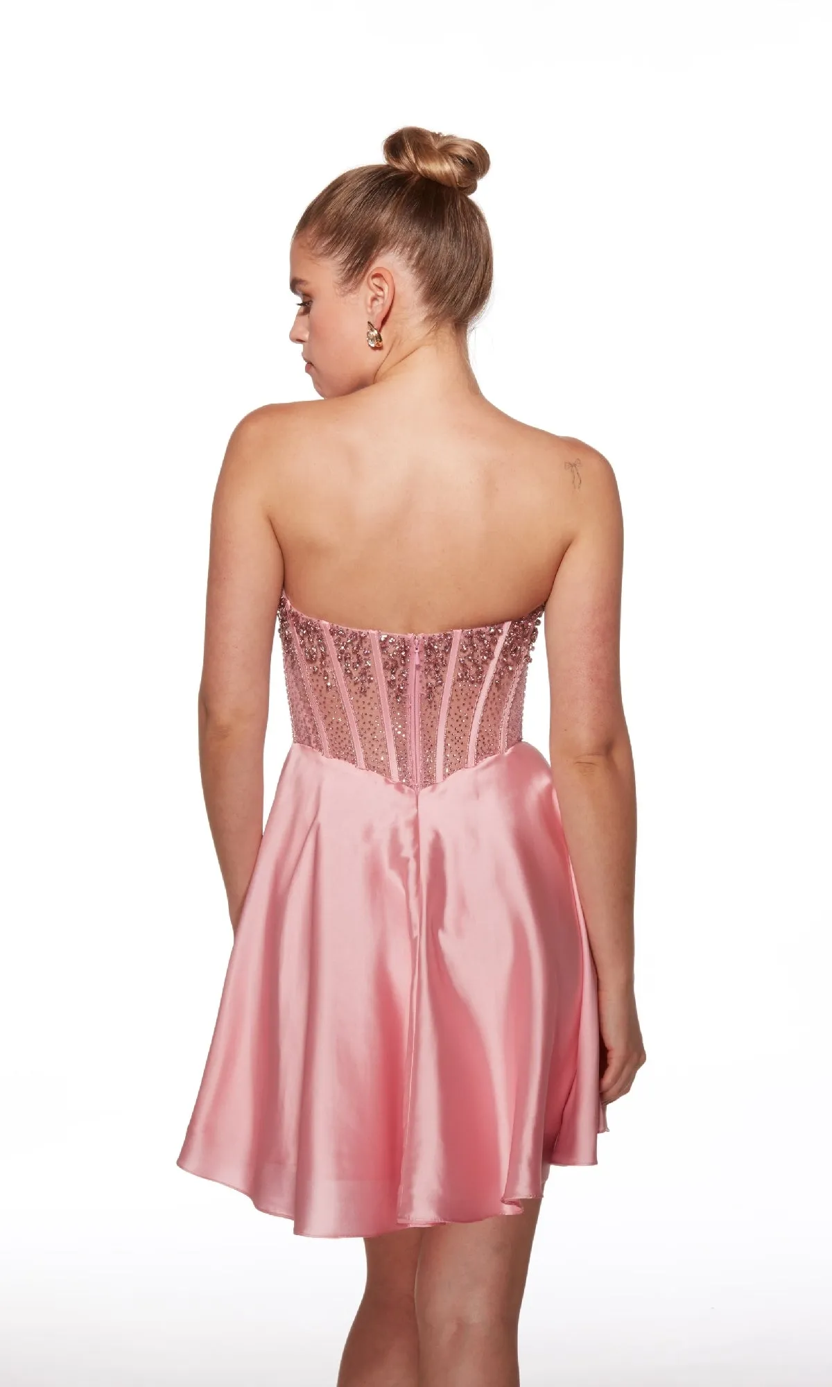 Strapless Short Corset Hoco Dress: Alyce 40101 sold by PromGirl product image thumbnail 2