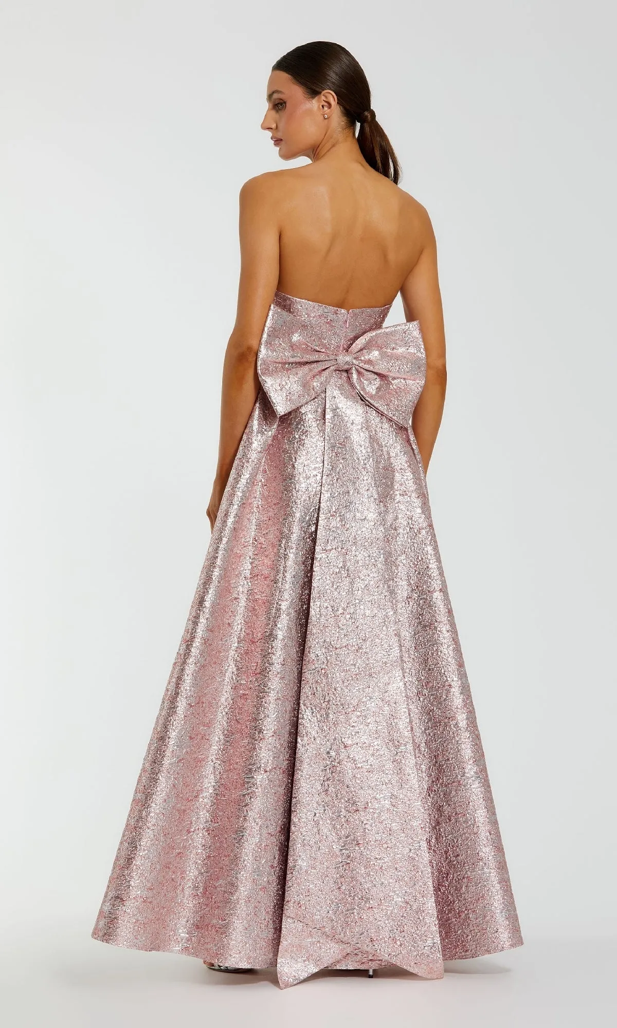 Strapless Raspberry Formal Gown: Mac Duggal 68805 sold by PromGirl product image thumbnail 2