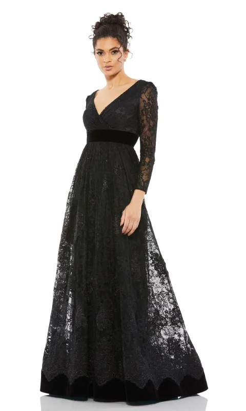 Long Black Lace Formal Dress: Mac Duggal 67861 sold by PromGirl