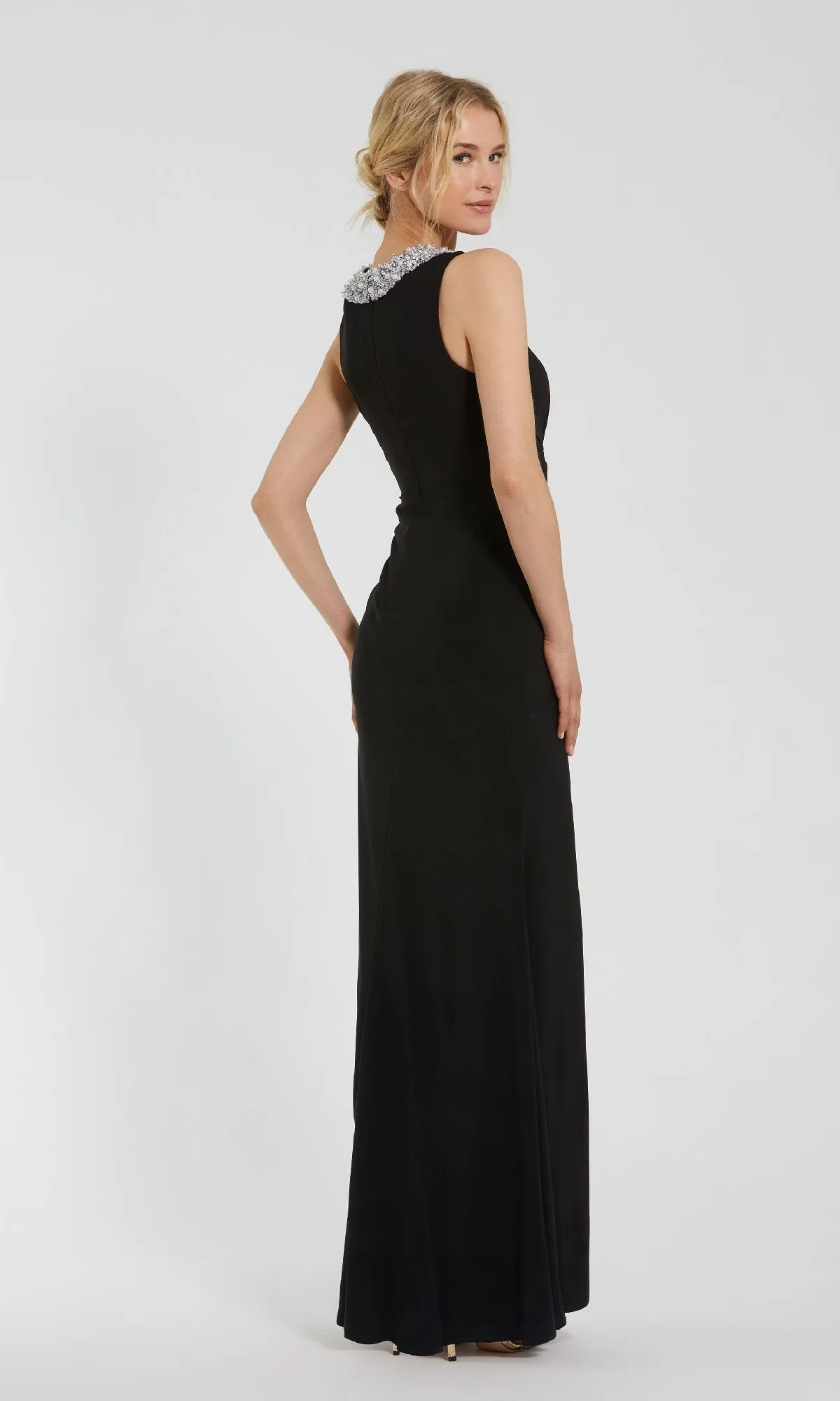 Jeweled Long Black Formal Dress: Mac Duggal 49952 sold by PromGirl product image thumbnail 2