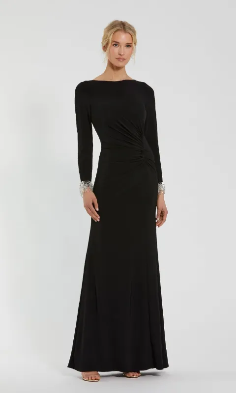 Long Sleeve Black Formal Dress: Mac Duggal 49896 sold by PromGirl