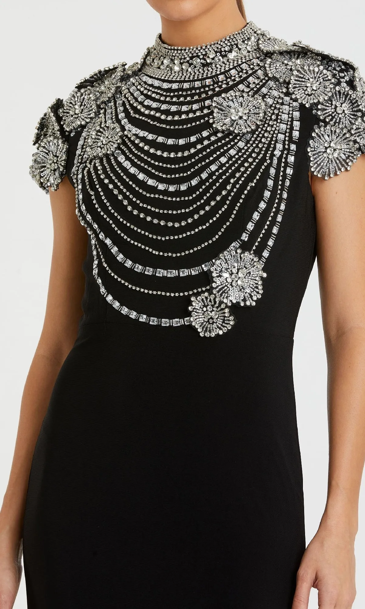 Beaded Long Black Formal Dress: Mac Duggal 42055 sold by PromGirl product image thumbnail 3