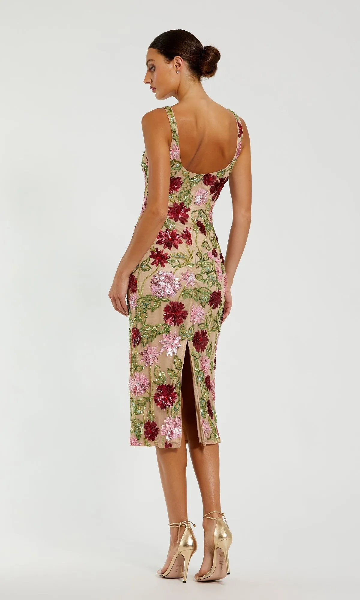 Beaded Midi Wedding Guest Dress: Mac Duggal 6124 sold by PromGirl product image thumbnail 2