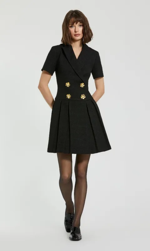 Short Tweed Blazer Dress: Mac Duggal 81038 sold by PromGirl