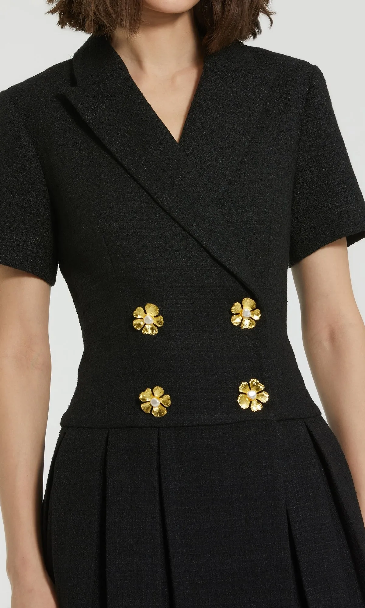 Short Tweed Blazer Dress: Mac Duggal 81038 sold by PromGirl product image thumbnail 3