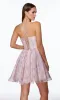 Short Fit-and-Flare Print Hoco Dress: Alyce 30006 sold by PromGirl