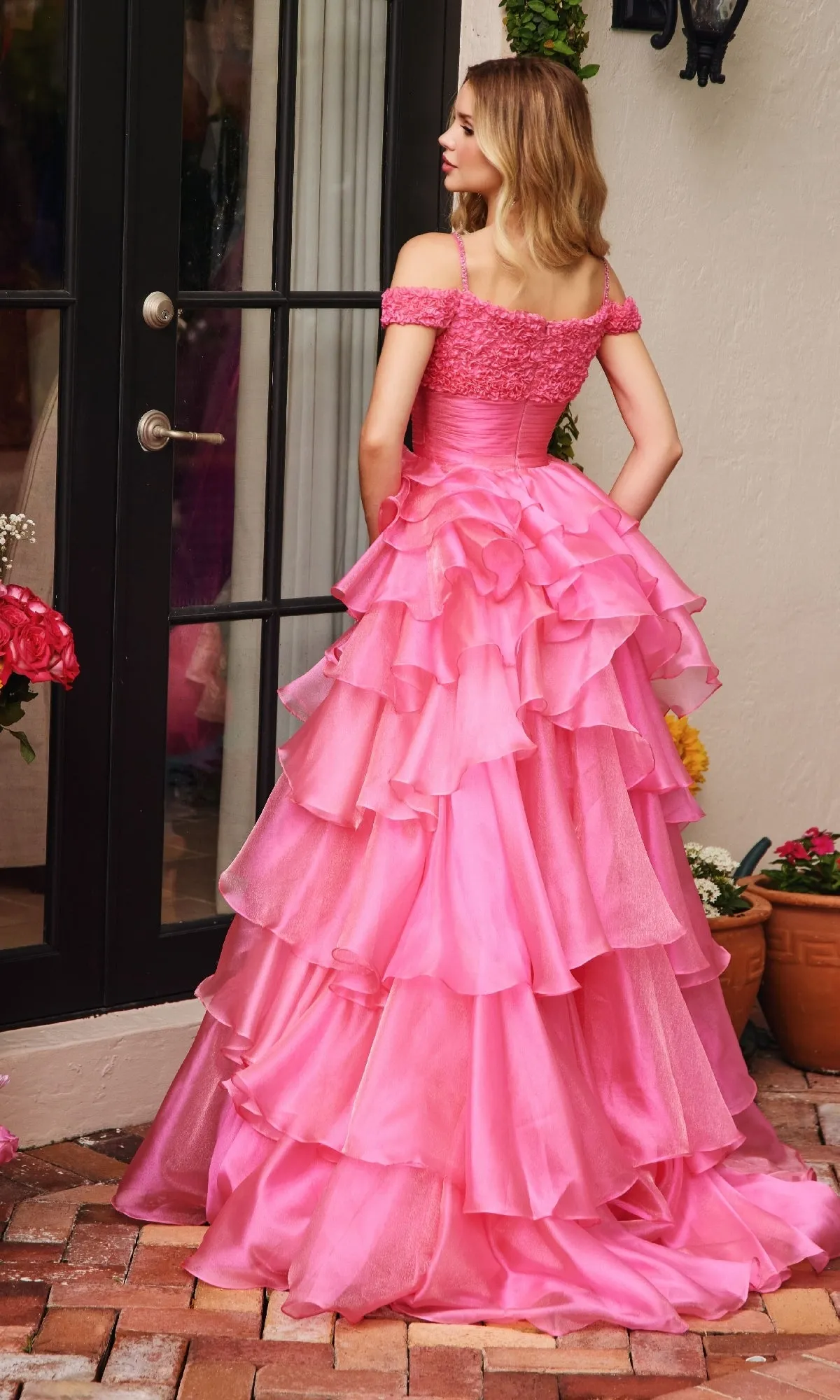 Ruffled Prom Ball Gown: Ava Presley 29544 sold by PromGirl product image thumbnail 2