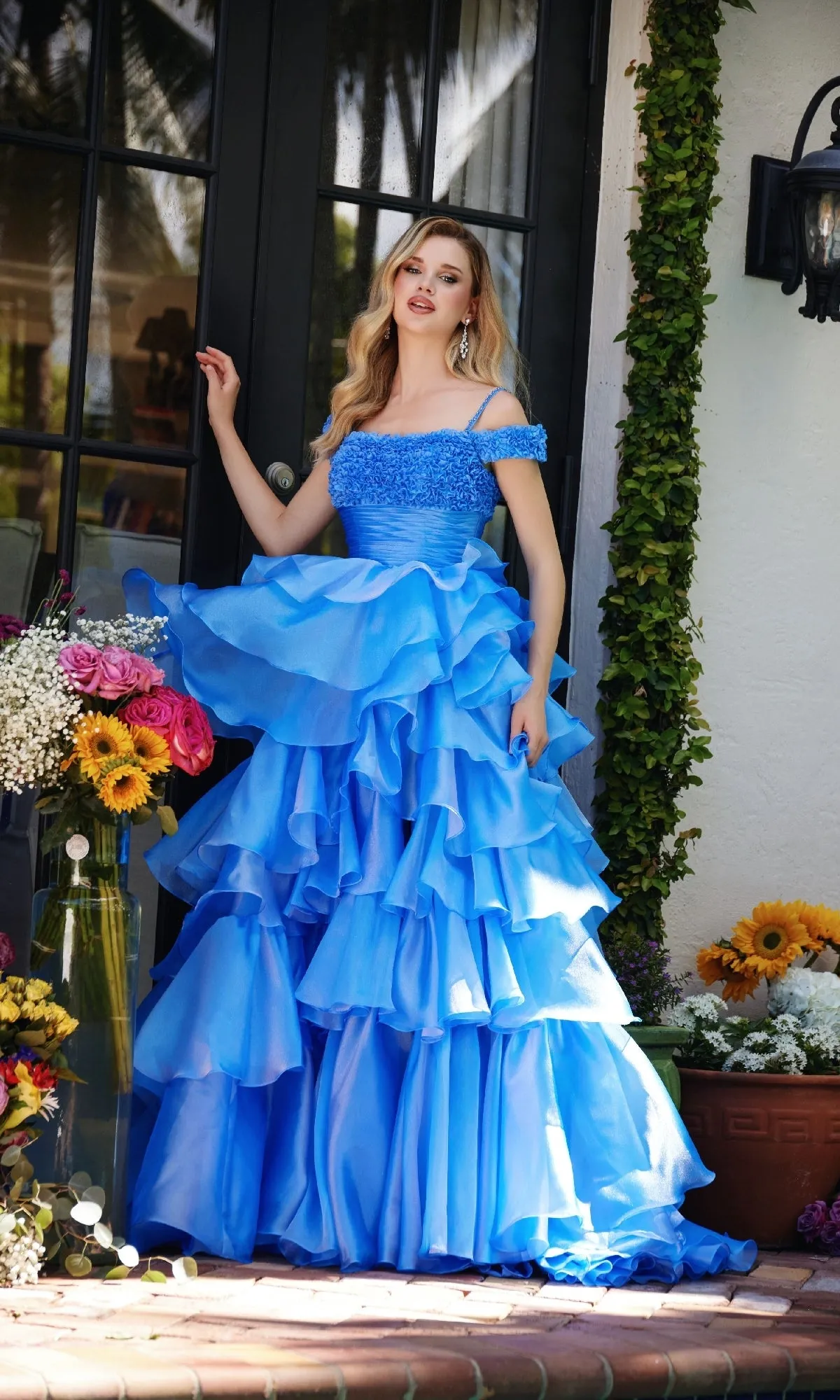 Ruffled Prom Ball Gown: Ava Presley 29544 sold by PromGirl product image thumbnail 4