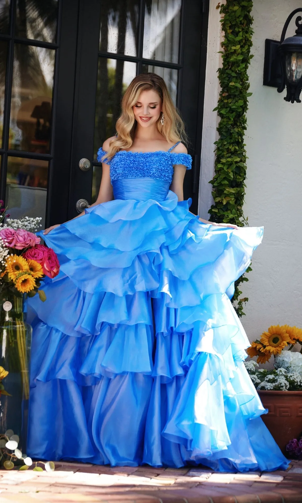 Ruffled Prom Ball Gown: Ava Presley 29544 sold by PromGirl product image thumbnail 5