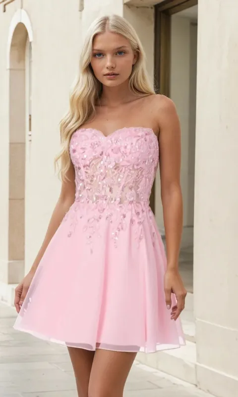 Short A-Line Hoco Dress: PromGirl Exclusive 250186 sold by PromGirl