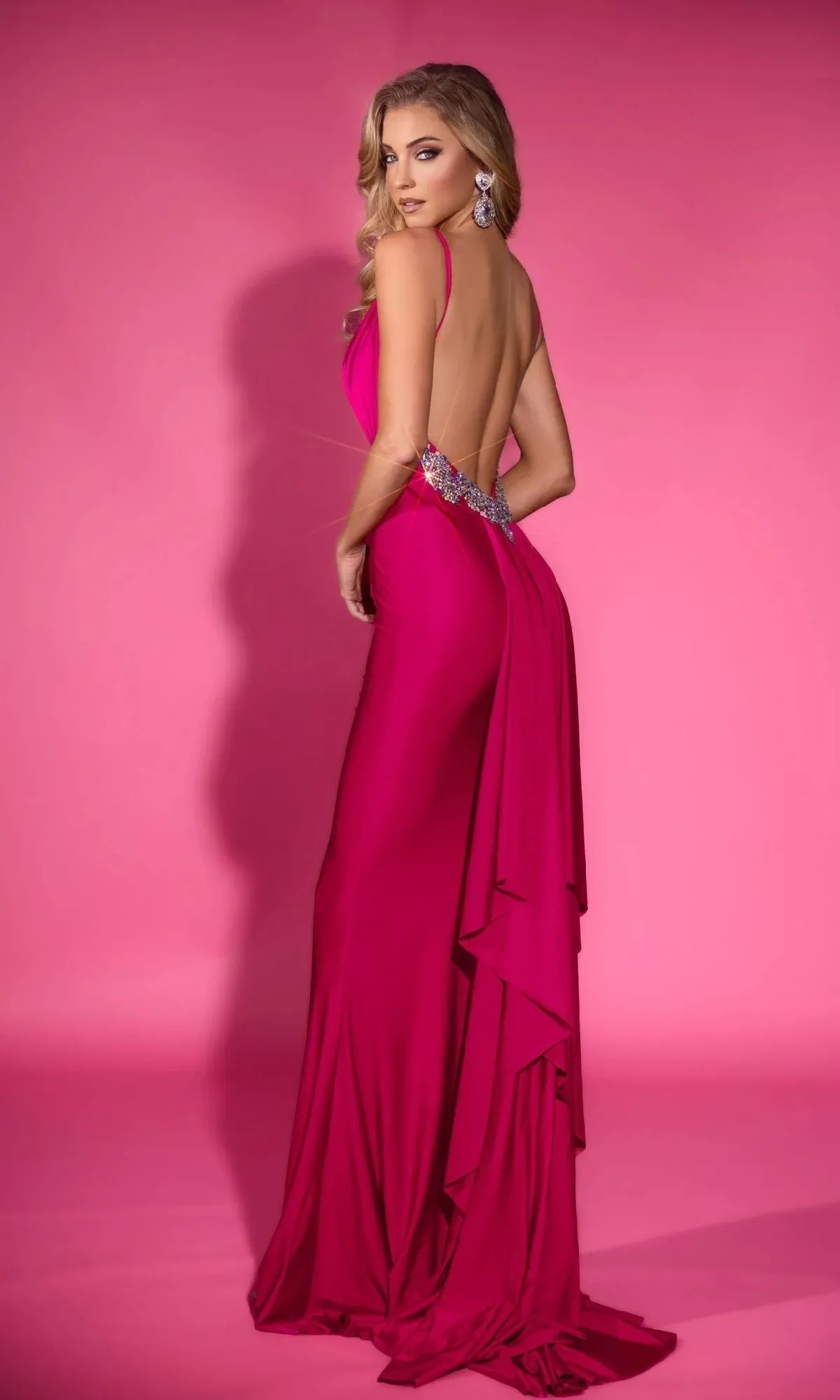 Back-Sash Prom Gown: Portia and Scarlett PS25214 sold by PromGirl product image thumbnail 4
