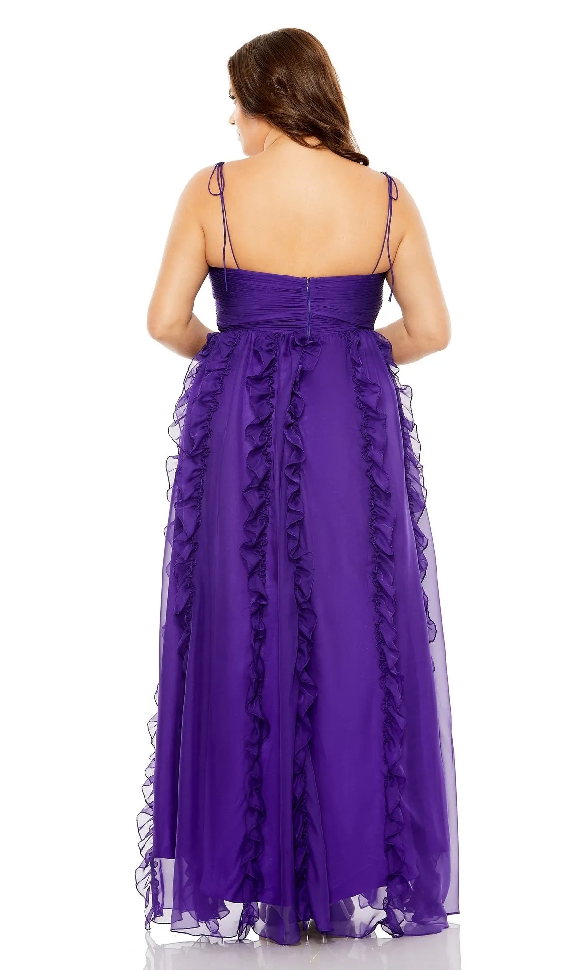 Plus-Size Ruffle Formal Dress: Mac Duggal 68543 sold by PromGirl product image thumbnail 4