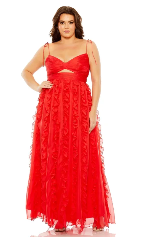 Plus-Size Ruffle Formal Dress: Mac Duggal 68543 sold by PromGirl