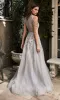 Beaded Long Silver A-Line Prom Dress B710 sold by PromGirl