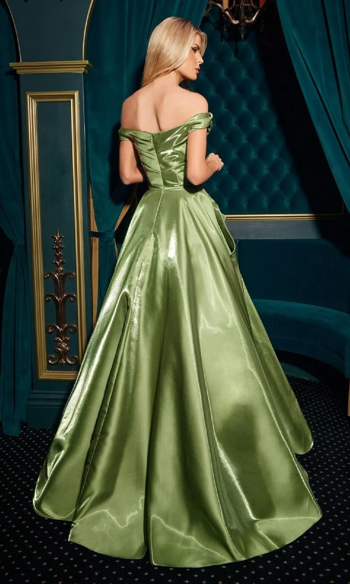 Long Prom Dress: Ladivine J885 sold by PromGirl product image thumbnail 4