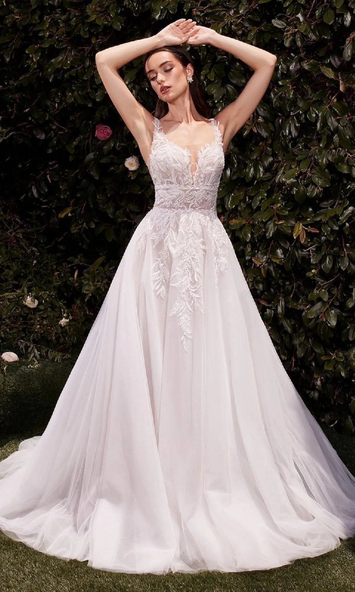 Long Wedding Dress: Ladivine CDS511W sold by PromGirl product image thumbnail 3
