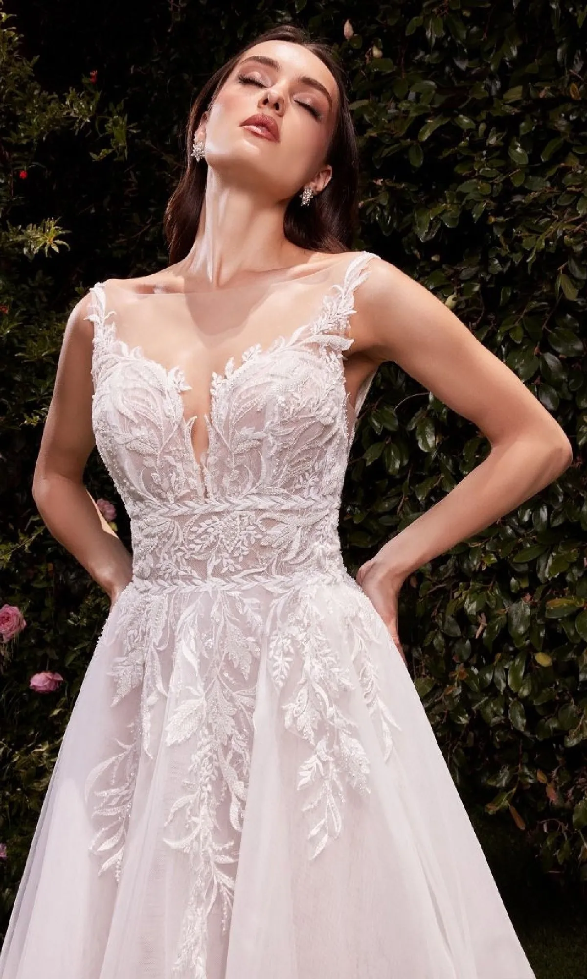 Long Wedding Dress: Ladivine CDS511W sold by PromGirl product image thumbnail 4