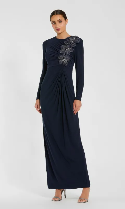 Dark Blue Long Formal Dress: Mac Duggal 11850 made by Mac Duggal