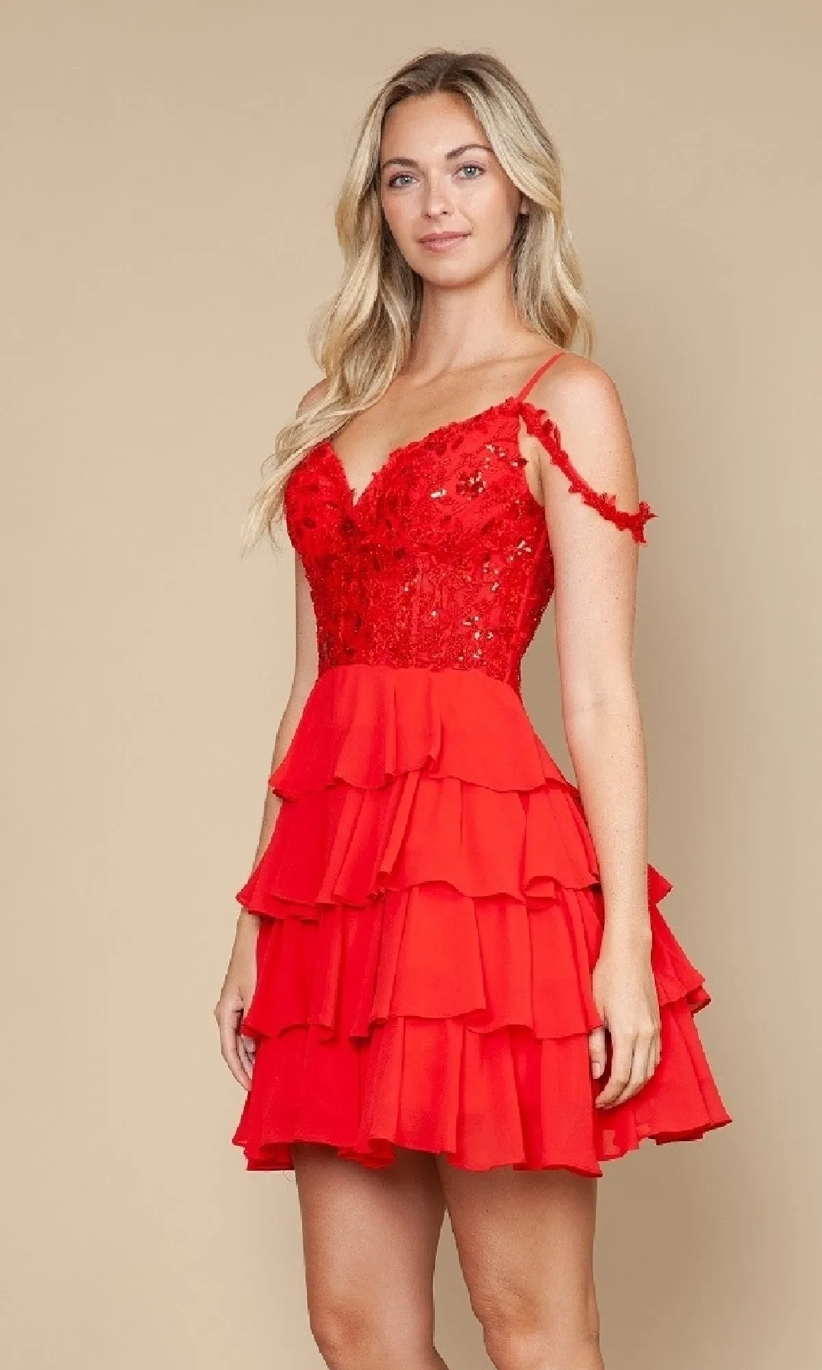 Short Homecoming Dress: Poly USA 9920 sold by PromGirl product image thumbnail 5