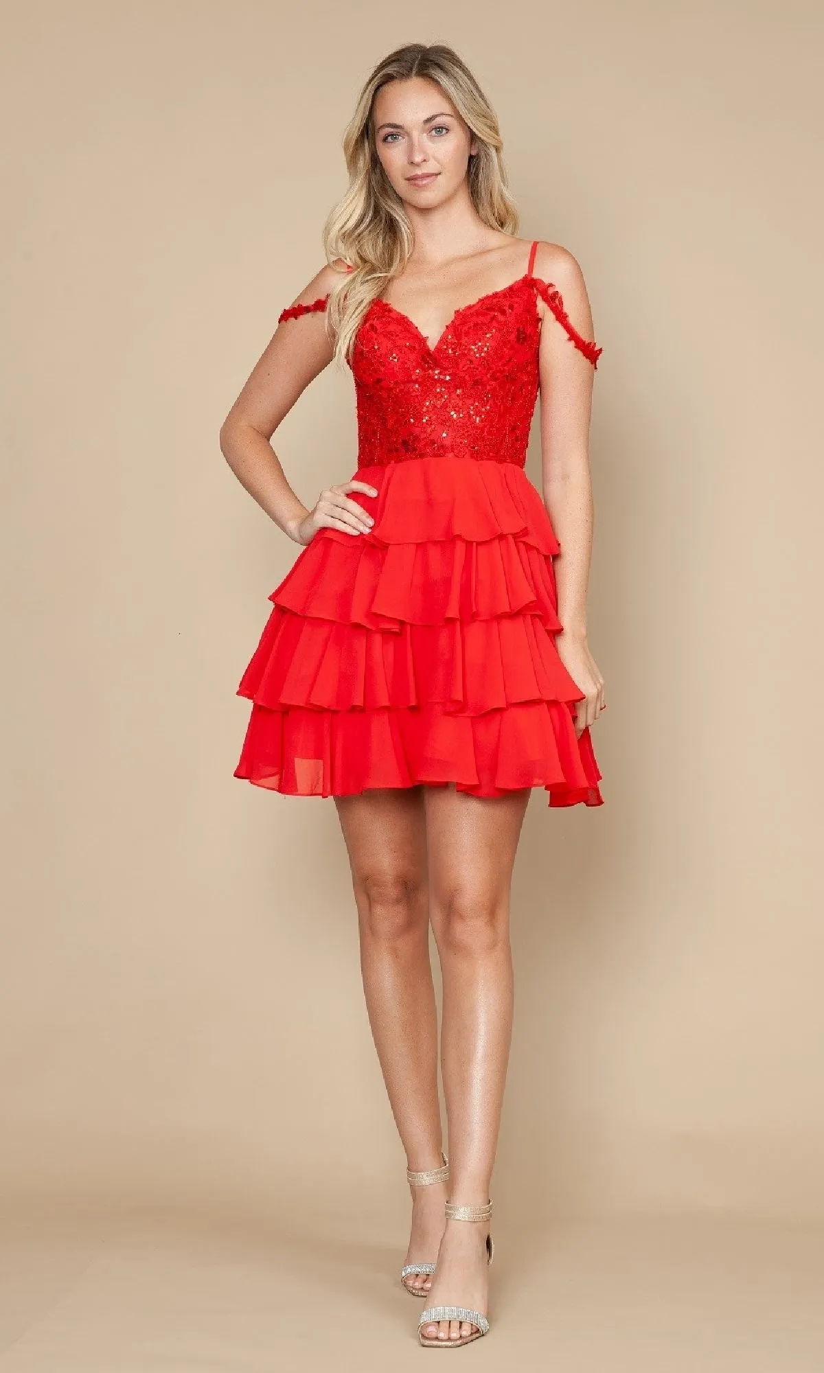 Short Homecoming Dress: Poly USA 9920 sold by PromGirl product image thumbnail 3
