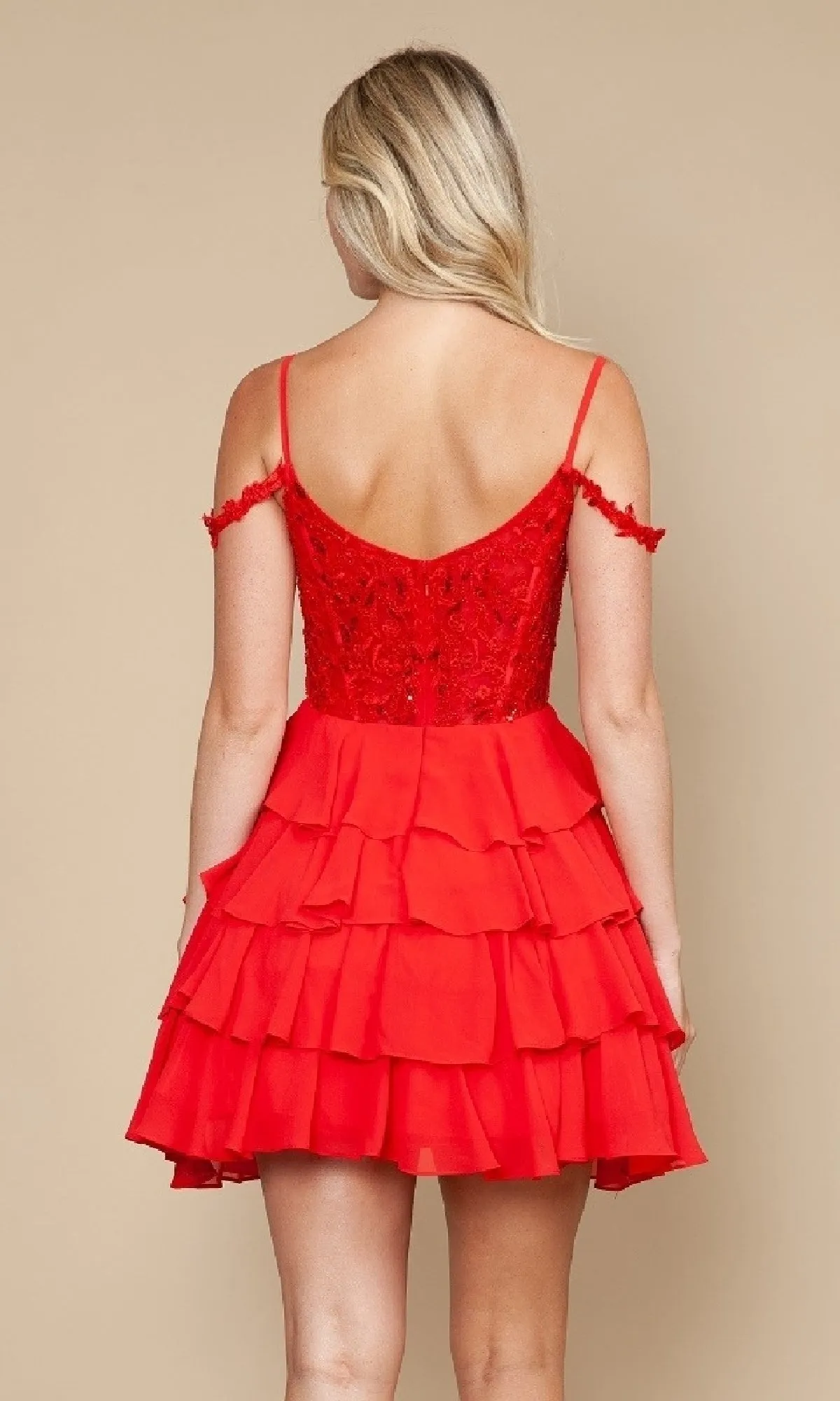 Short Homecoming Dress: Poly USA 9920 sold by PromGirl product image thumbnail 2