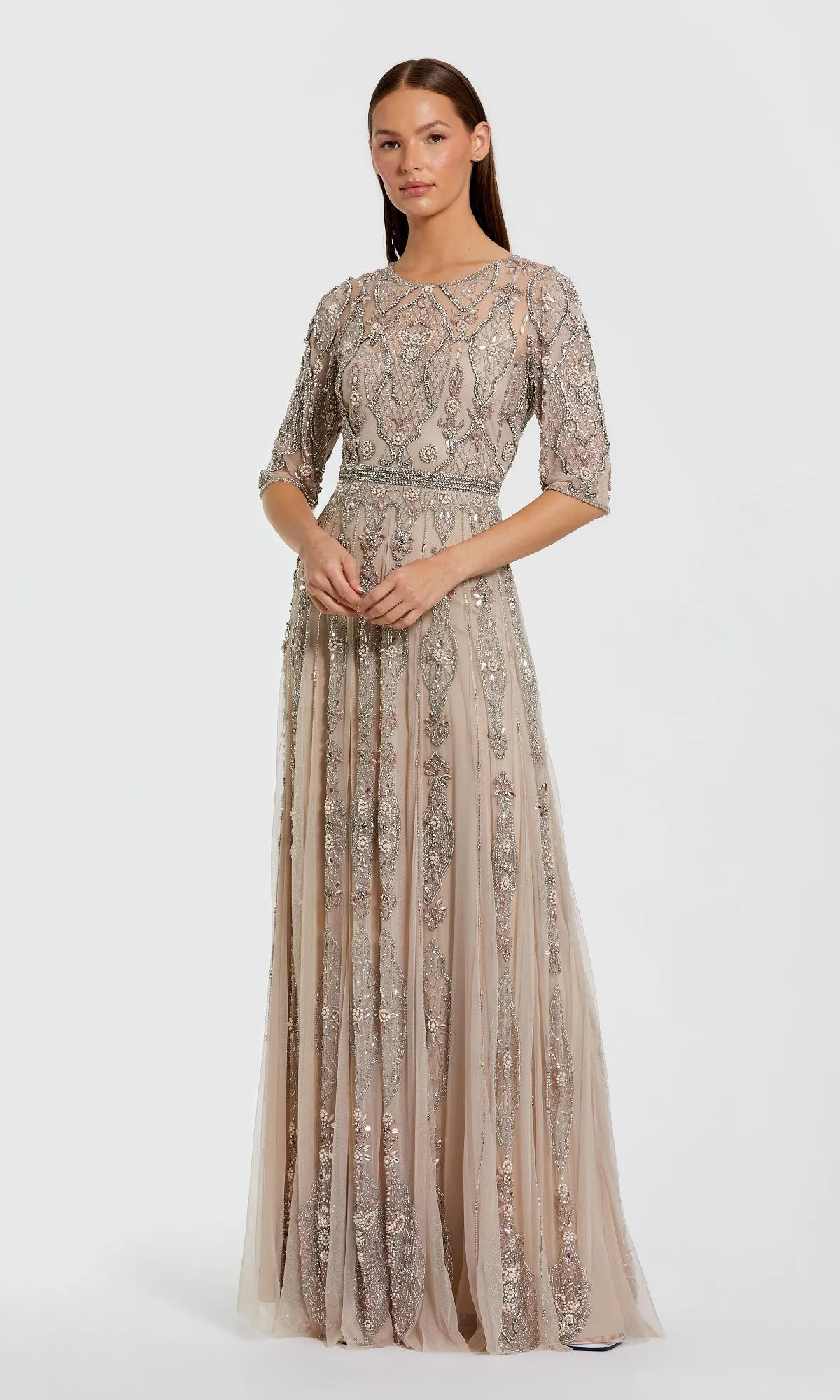 Hand-Beaded Lilac Formal Dress Mac Duggal 10115 sold by PromGirl