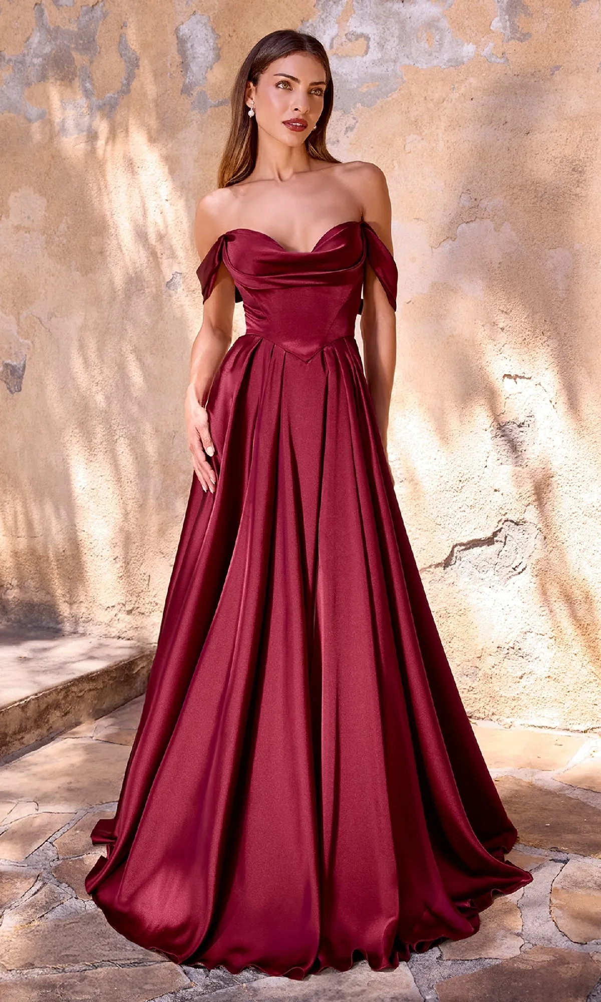 Lace-Up Long Satin Prom Dress: CL7449 sold by PromGirl product image thumbnail 3