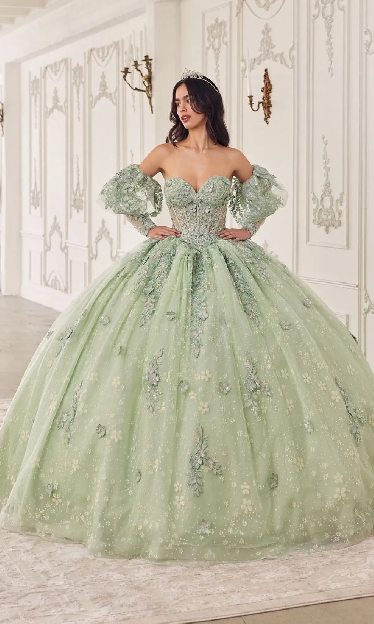 Quinceanera Dress 15722 by Ladivine sold by PromGirl product image thumbnail 3