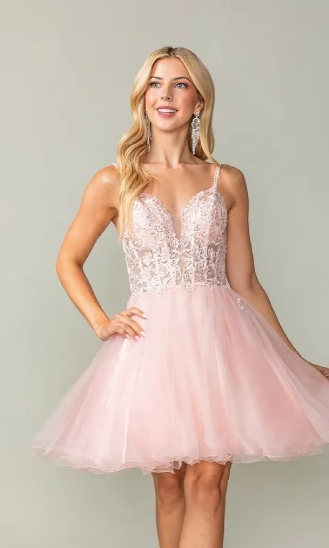 Short Homecoming Dress: Dancing Queen 3368 sold by PromGirl