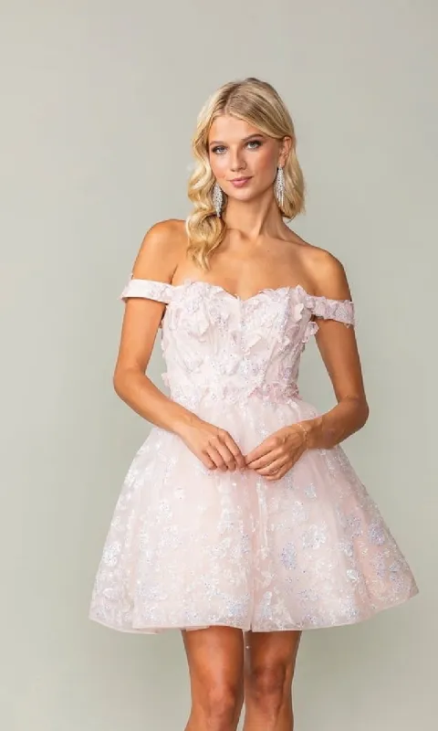Lace-Up Short Hoco Dress: Dancing Queen 3366 sold by PromGirl