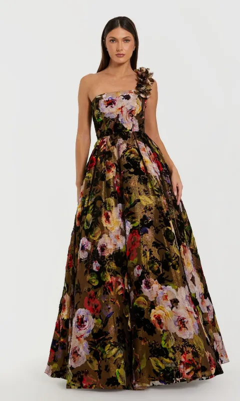 Floral Black-Tie Ball Gown: Mac Duggal 11979 made by Mac Duggal