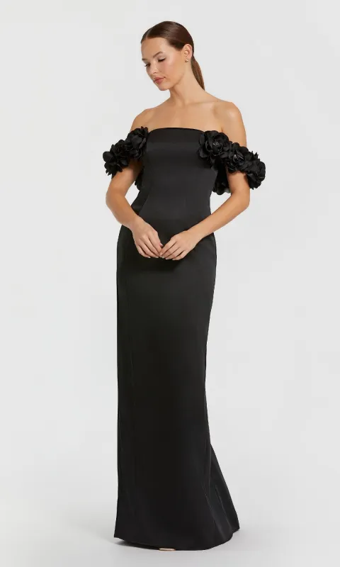 Off-Shoulder Black Formal Dress: Mac Duggal 11872 sold by PromGirl