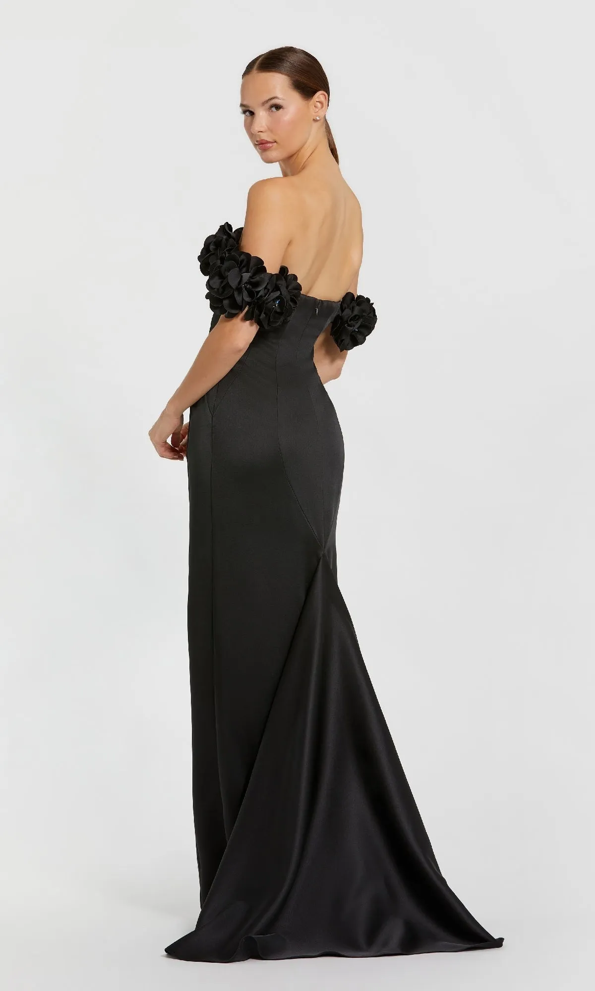 Off-Shoulder Black Formal Dress: Mac Duggal 11872 sold by PromGirl product image thumbnail 2