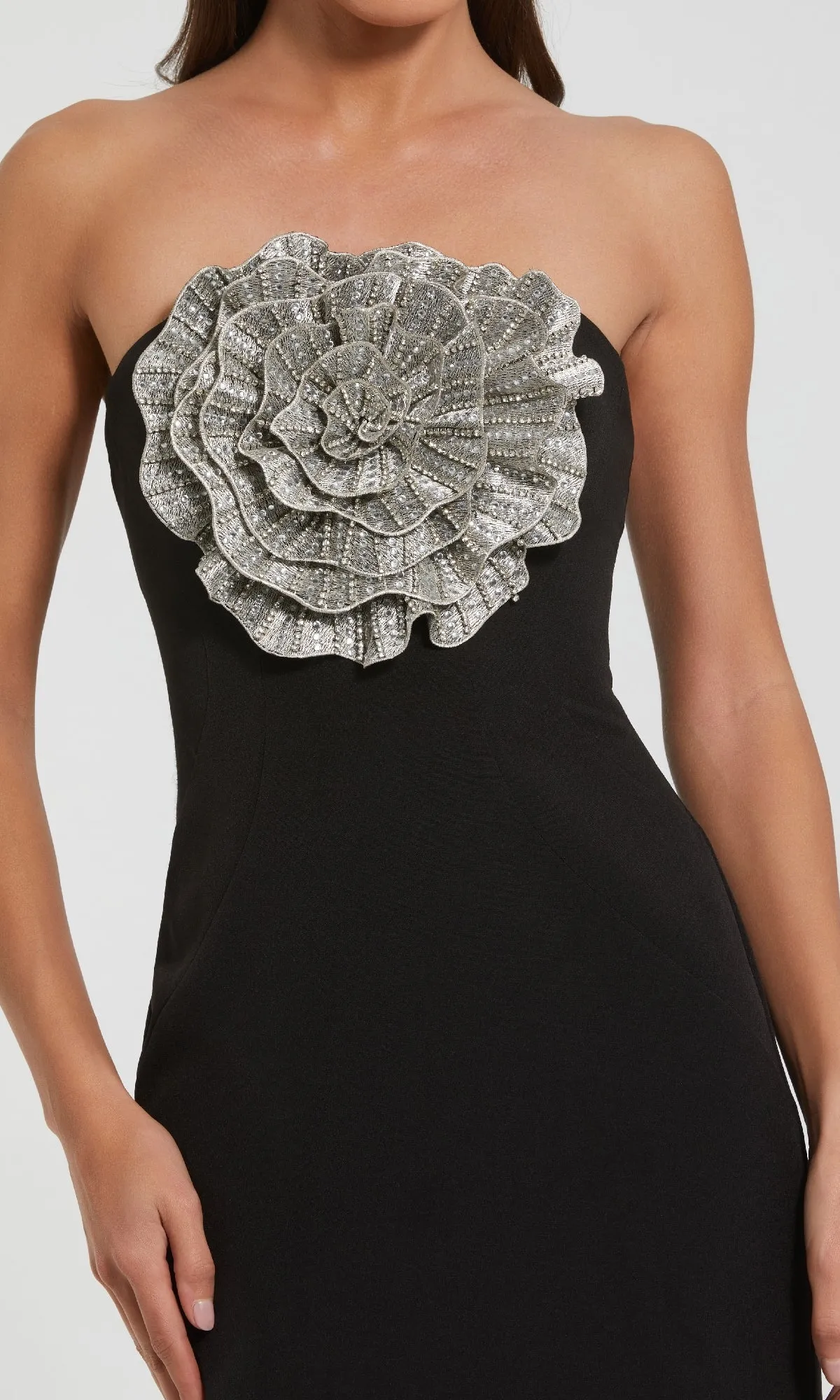 Strapless Floral Formal Gown: Mac Duggal 11855 sold by PromGirl product image thumbnail 3