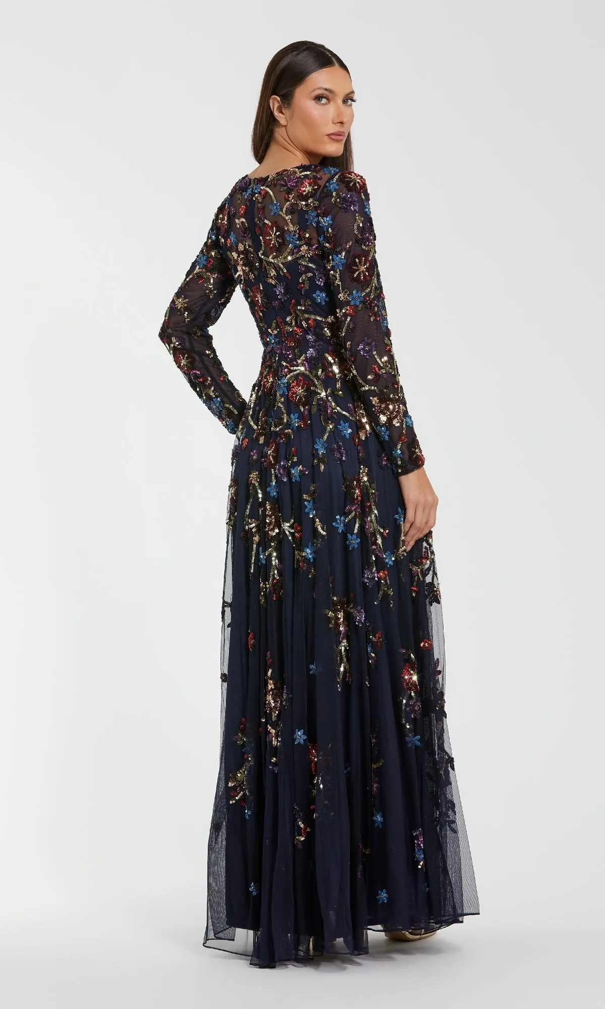 Beaded Midnight Blue Formal Dress: Mac Duggal 6198 sold by PromGirl product image thumbnail 2