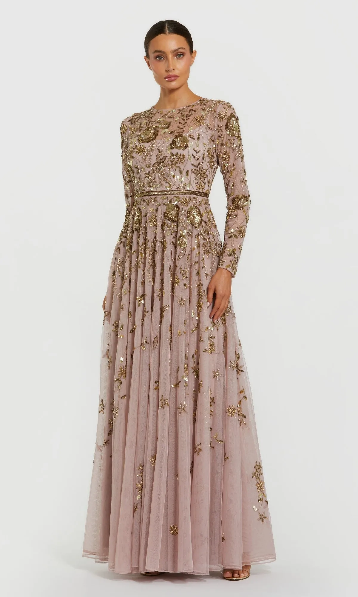 Long Sleeve Long Formal Dress: Mac Duggal 6182 sold by PromGirl