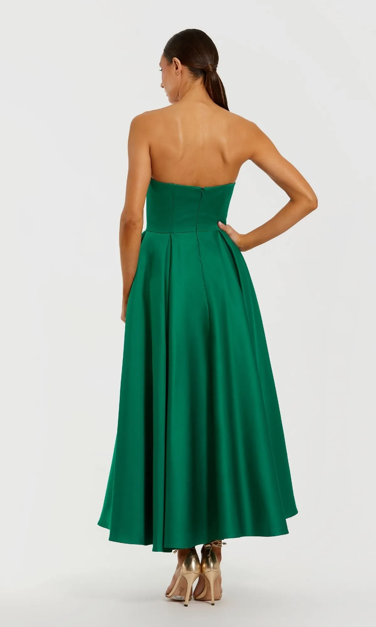 Emerald Tea-Length Formal Dress: Mac Duggal 2330 sold by PromGirl product image thumbnail 2