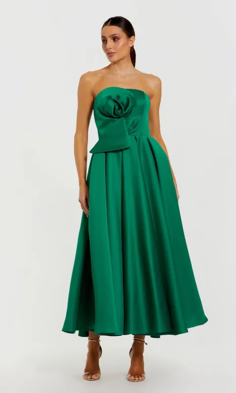 Emerald Tea-Length Formal Dress: Mac Duggal 2330 sold by PromGirl