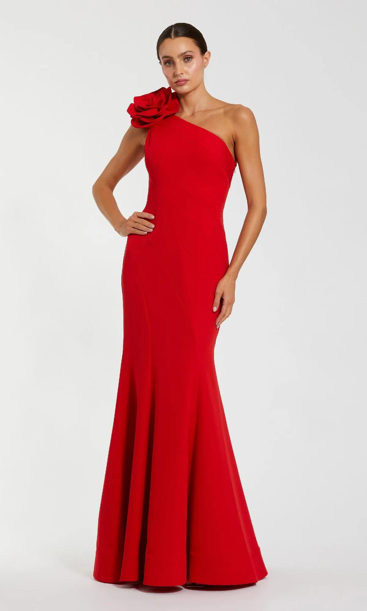 Flower One-Shoulder Formal Dress: Mac Duggal 2304 sold by PromGirl product image thumbnail 3
