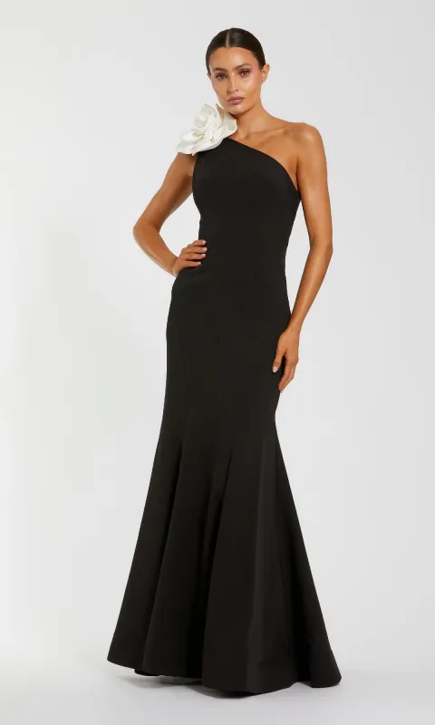 Flower One-Shoulder Formal Dress: Mac Duggal 2304 sold by PromGirl