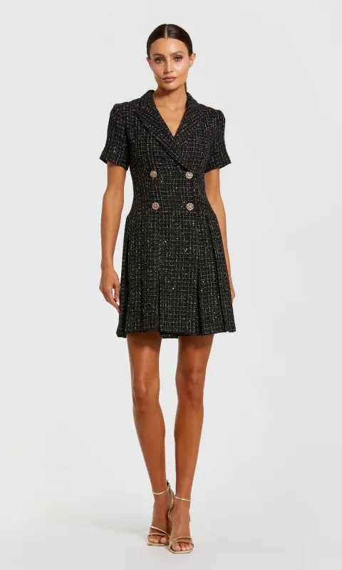 Tweed-Blazer Short Party Dress: Mac Duggal 81200 sold by PromGirl