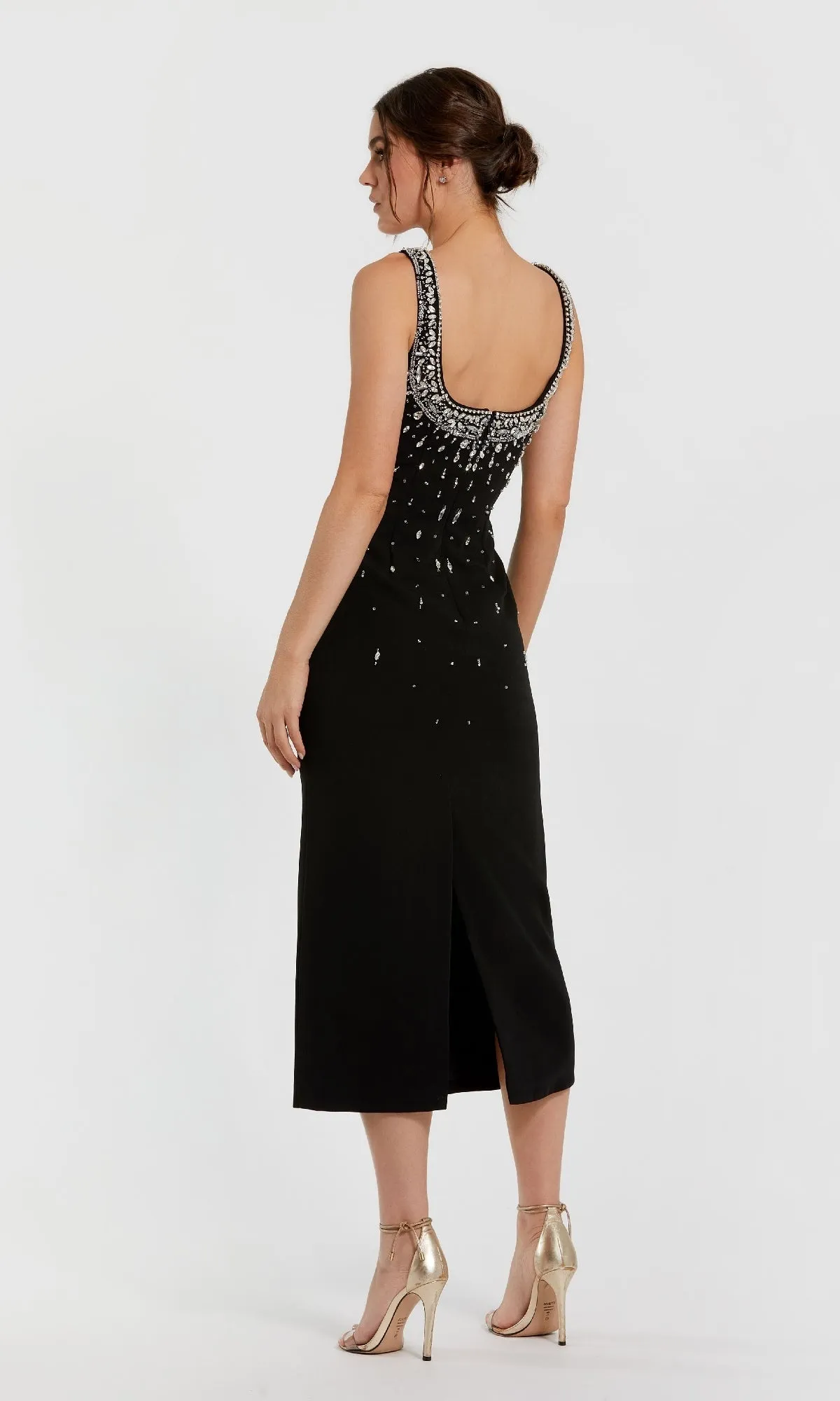 Midi Black Wedding Guest Dress: Mac Duggal 2259 sold by PromGirl product image thumbnail 2