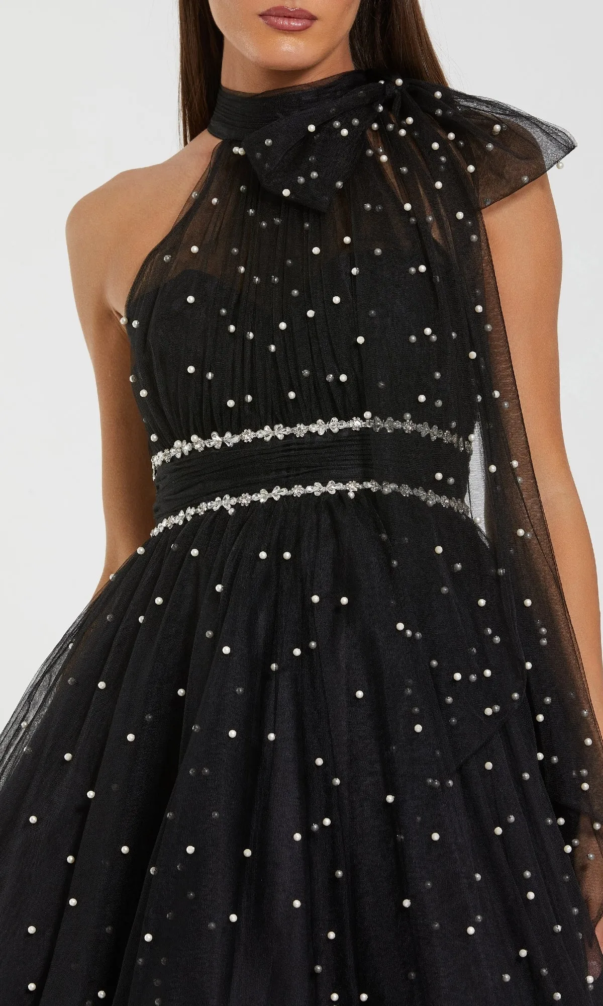 Short Black Beaded Party Dress: Mac Duggal 56205 sold by PromGirl product image thumbnail 3