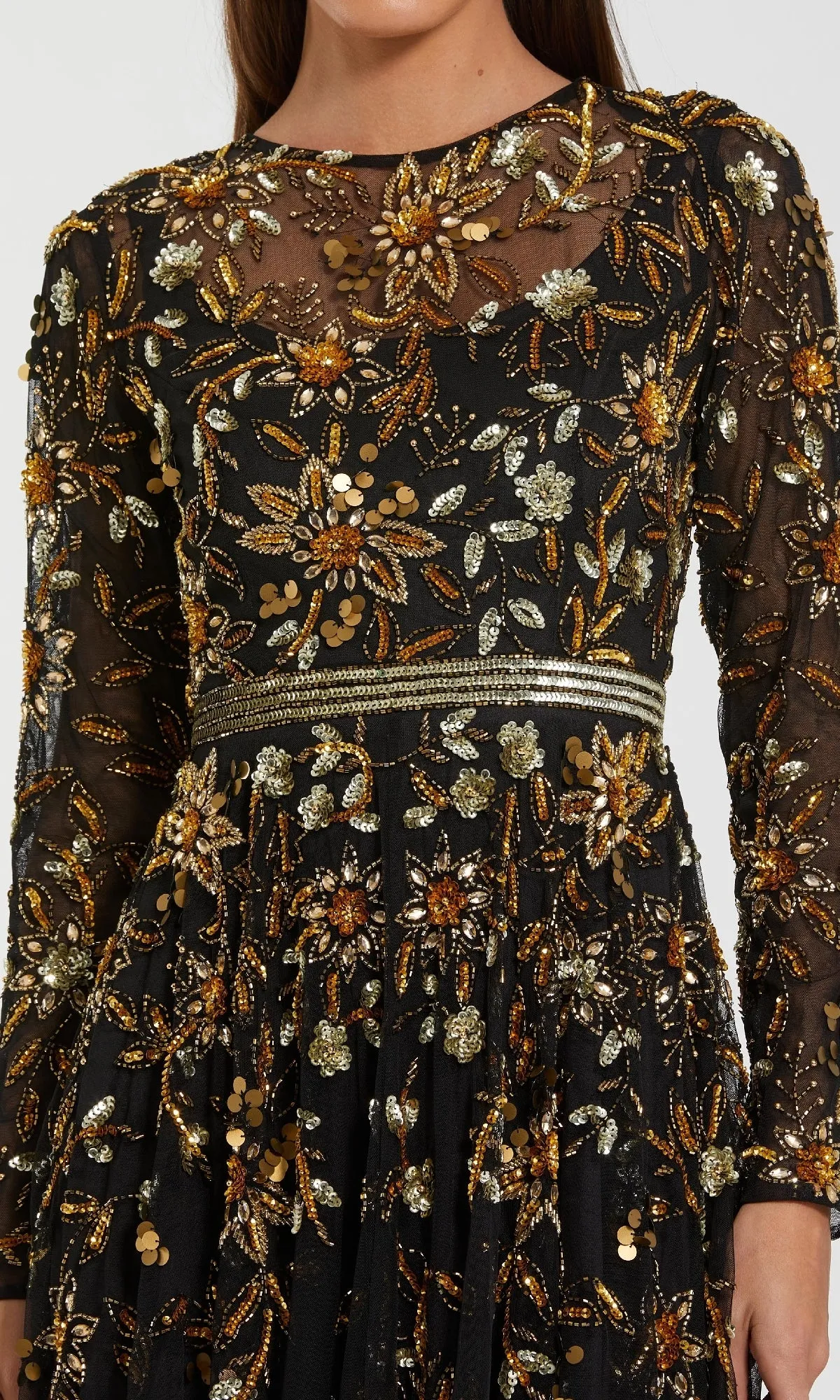 Beaded Long Black Formal Dress: Mac Duggal 6200 sold by PromGirl product image thumbnail 3